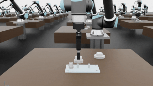 Industrial gear assembly: Isaac Lab RL with sim-to-real on UR10e