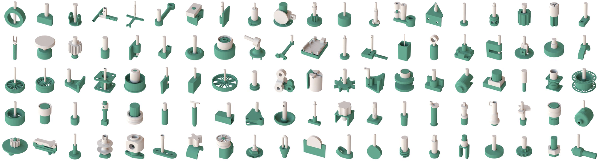 Sim-to-real transferable assembly skills over diverse geometries